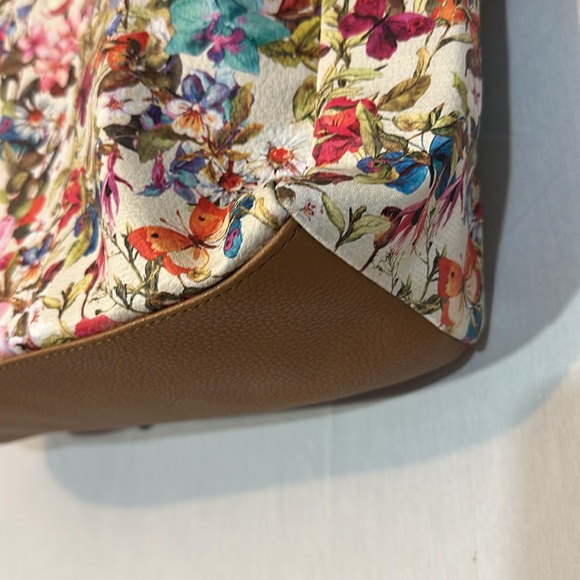 Rosetti Floral Tote Bag with Brown Accents - Picture 8 of 14